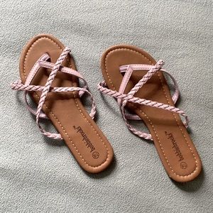 Women's bobbiebrooks sandal. Purple braided straps. Never Worn